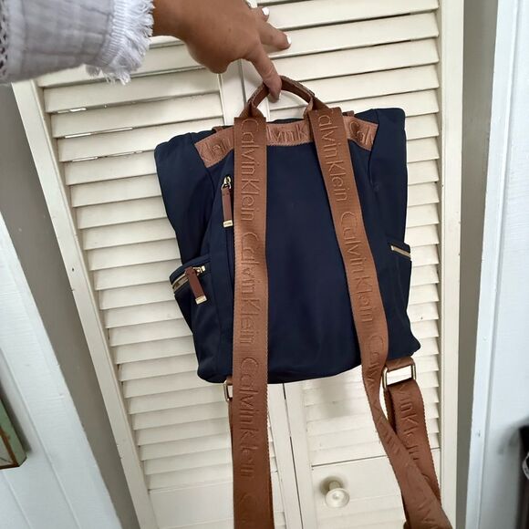 Calvin Klein Navy and Tan Backpack main image 10
